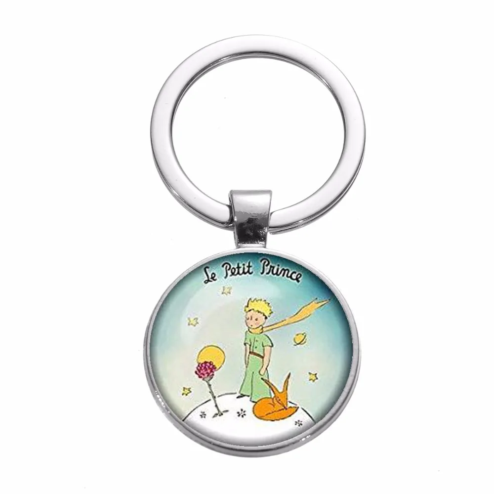 

Classic Le Petit Prince Keychain Planet The Little Prince Fox Rose Fairy Tale Creative Pattern Pendant Keyring Kids Jewelry