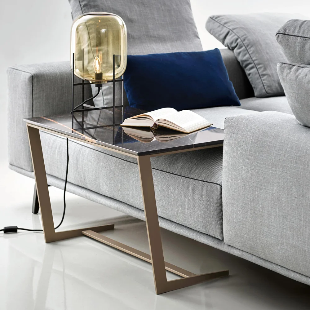 

zq Nordic Natural Marble Coffee Table Creative Personalized Living Room Sofa Side Table Model Room Low Table