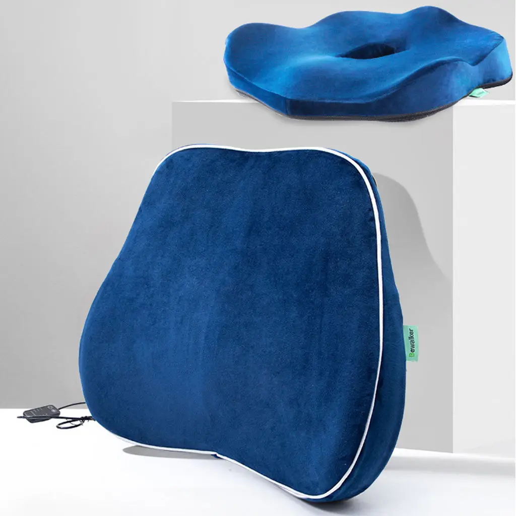 

Комплект подушек для сидений для вождения, комфортная сенсорная эрогномическая Подогреваемая поясная подушка для спины, для автомобильног...