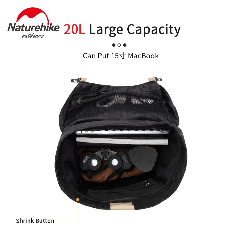 Туристическая Сумка Naturehike B01 20 л модный вместительный рюкзак для отдыха на
