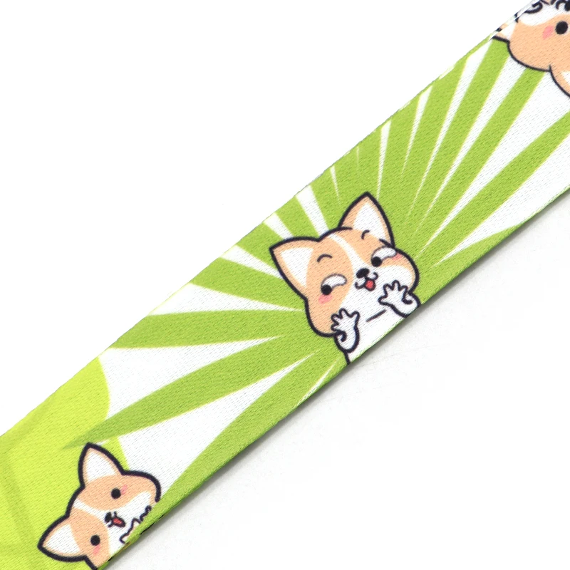 Мультфильм корги собака ленточный ремешок для брелка ID карты пройти мобильный