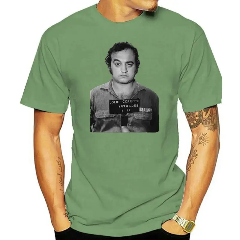 

John Belushi The Blues Brothers Mugshot White Mens T Shirt1