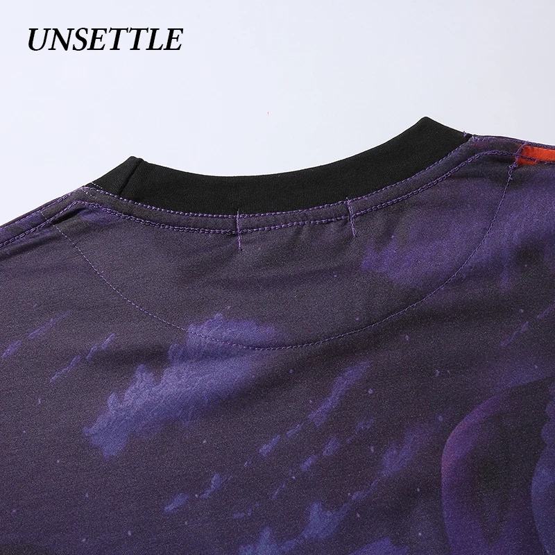 UNSETTLE 2020SS Harajuku футболка летняя Мужская/Женская Хип-Хоп с забавным принтом цвета