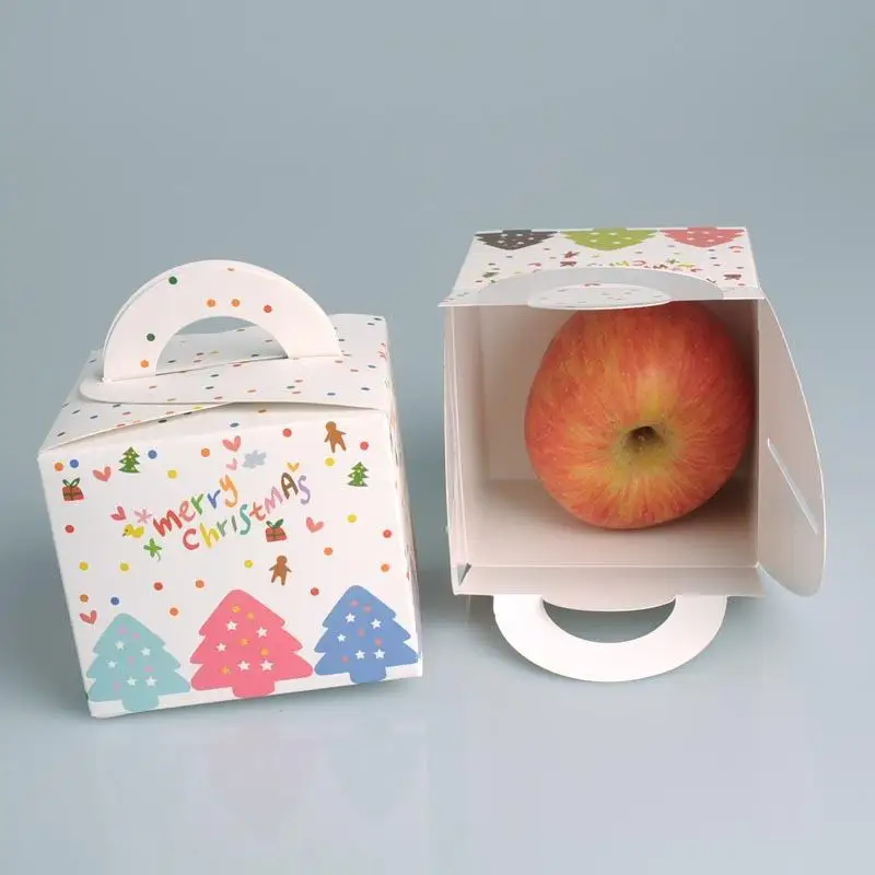 20 шт красочные Счастливого Рождества конфеты коробка портативная кубическая