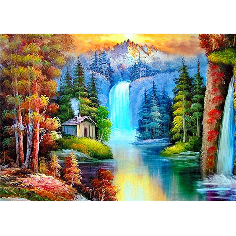 

DIY 5D Diamond Painting Landscape Tree Cross Stitch Diamond Embroidery Full Round Drill Mosaic Picture Rhinestone Home Decor