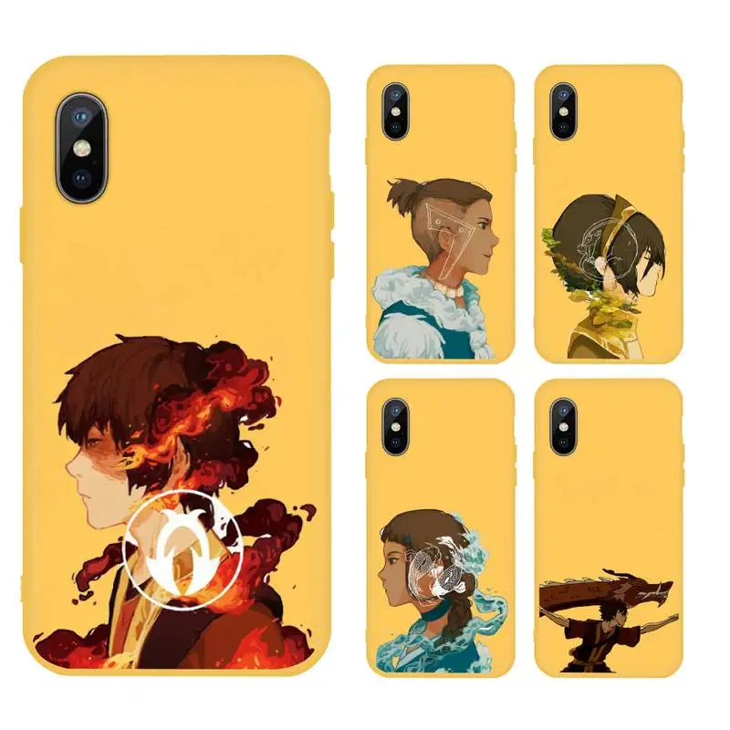 Чехол для телефона Avatar the Last Airbender желтый карамельного цвета iPhone 11 12 mini pro XS MAX 8 7 6 6S