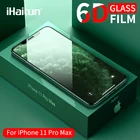 IHaitun роскошное 6D стекло для iPhone 11 Pro Max защита экрана изогнутое закаленное стекло для iPhone XS MAX XR X 10 7 Plus защитная пленка 7 8 Plus SE SE2 2020