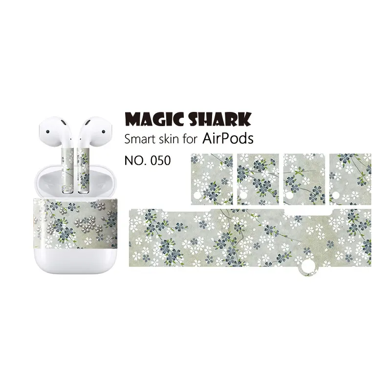 

Magic Shark Fashion Flower for Apple AirPod Skin Protective Wrap Film Skin Sticker for Air Pods Earphone
