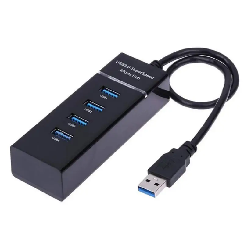 4 портовый концентратор USB 3 0 ультратонкий Высокоскоростной разветвитель Порт
