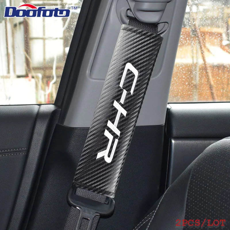 

Doofoto 2x Car Accessories Seat Belt Cover Interior Moulding For Toyota CHR C-HR 2017 2018 2019 Shoulder Protective Case Styling