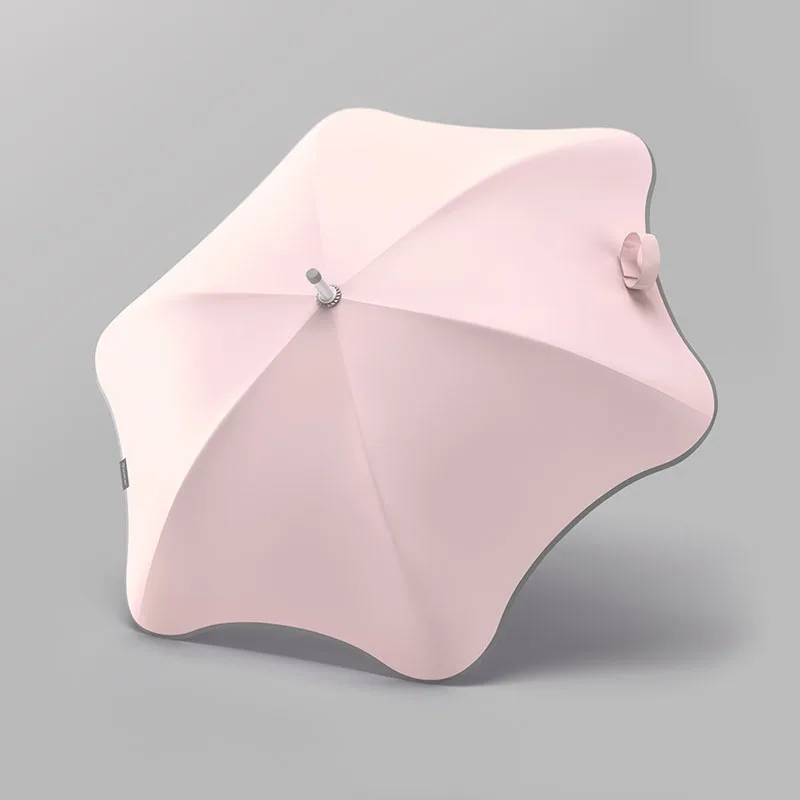 Vinyl Sun And Rain Dual-use Umbrella Fashionable Simple Creative Long-handle Flower-shaped Edging Safety | Дом и сад
