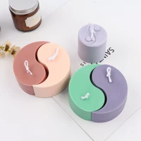 good grade yin yang candle silicone mold comma shape round style chinese culture for history lover soap mould tool room decor