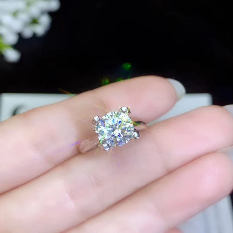 Ювелирные изделия colife 925 Серебряное кольцо Moissanite для повседневной носки 1ct/2ct/3ct F цвет Moissanite серебряное кольцо классическое обручальное кольцо