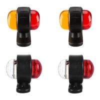4pcs side marker light external 12v 24v replacement parts mini durable trailer truck universal safety turn signal warning red