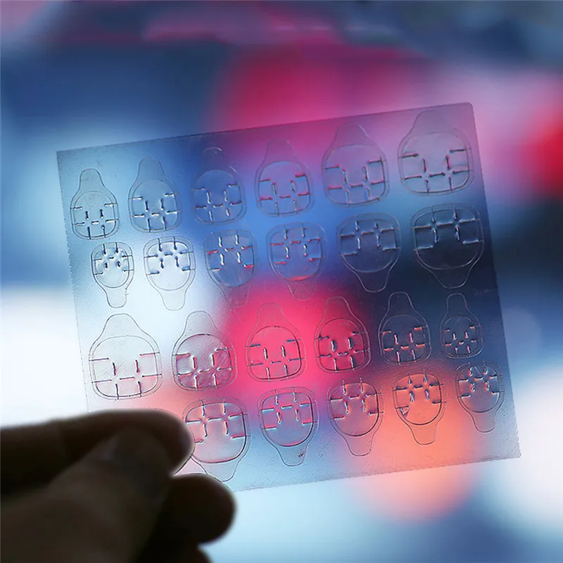 Высококачественный двухсторонний клей для ногтей 2 листа наклейка прозрачные