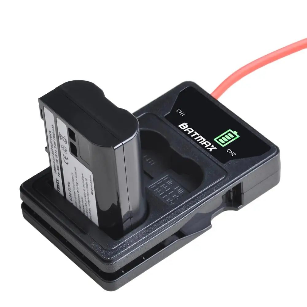 Аккумулятор Batmax EN-EL15 EL15A + двойное зарядное устройство USB светодиодный енным