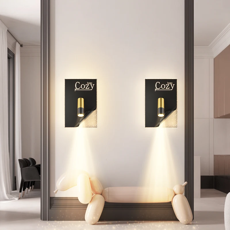 

Creative Modern Led Wall Light For bedroom light Bedside Living room background wall lights White black Wall Lamp Sconce Fixture