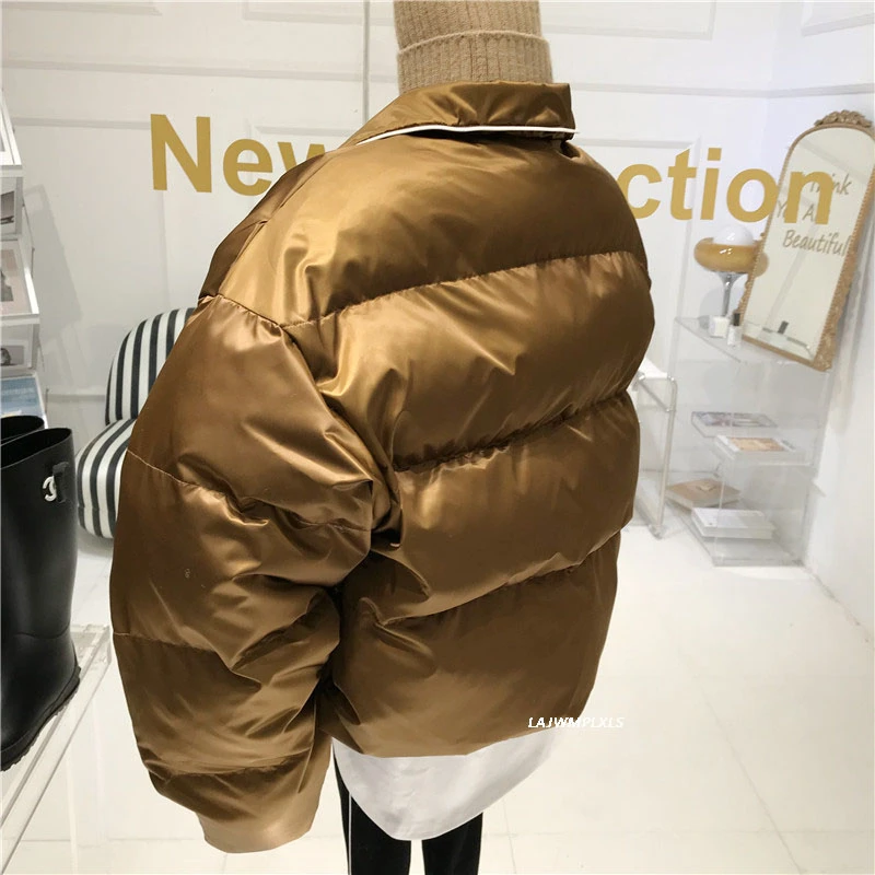 Корейская мода 2020 новинка простая осенне-зимняя короткая куртка Женская Толстая