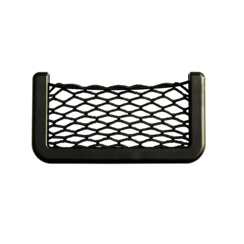 

Car Net Pocket Storage Car Organizer Storage Bag Auto Back Rear Mesh Holder For Phone Auto Paste Net Pocket Cellphone Mount