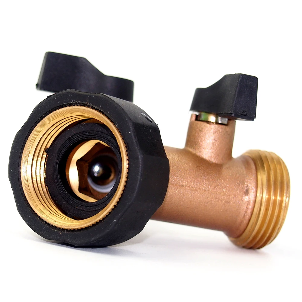 

1 Set Brass 2-Way Garden Tap Female Y Irrigation Valve Water Splitter Quick Connector Garden Hose Splitter