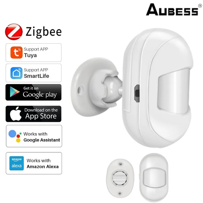 

Датчик человеческого тела Aubess Zigbee, умная система безопасности для умного дома, датчик движения, управление через приложение SmartLife/Tuya с конце...