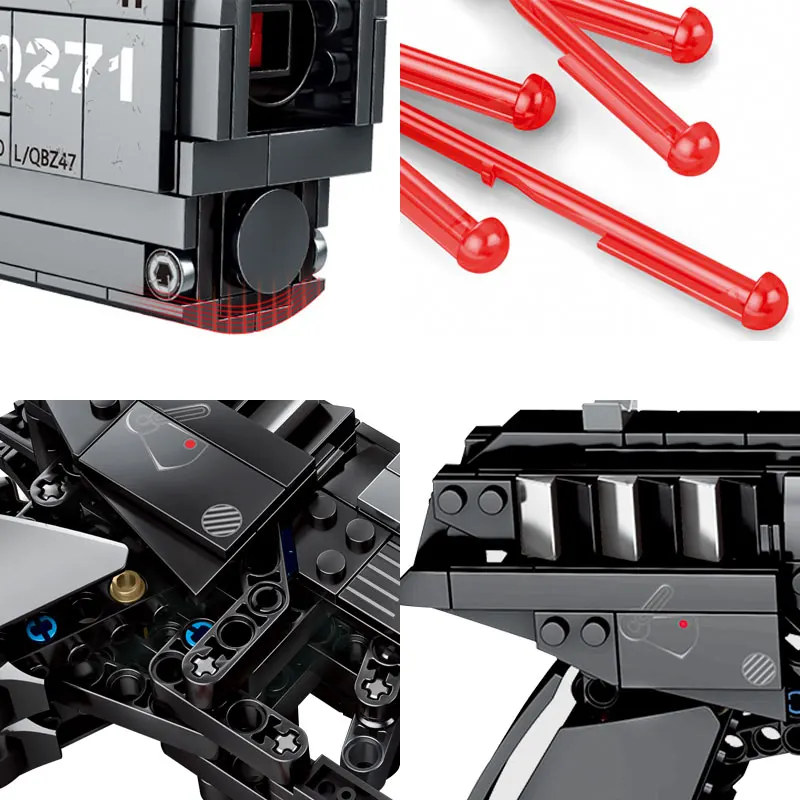 

Mailackers Military SWAT Police Signal Gun Movie Wandering Earth Army Soldiers Weapon Building Blocks Toy for Boy Children Gifts