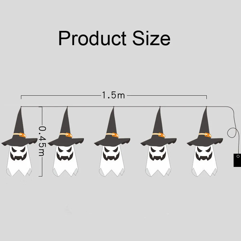 Гирлянда на Хэллоуин СВЕТОДИОДНЫЙ светодиодная гирлянда в виде ведьмы головной