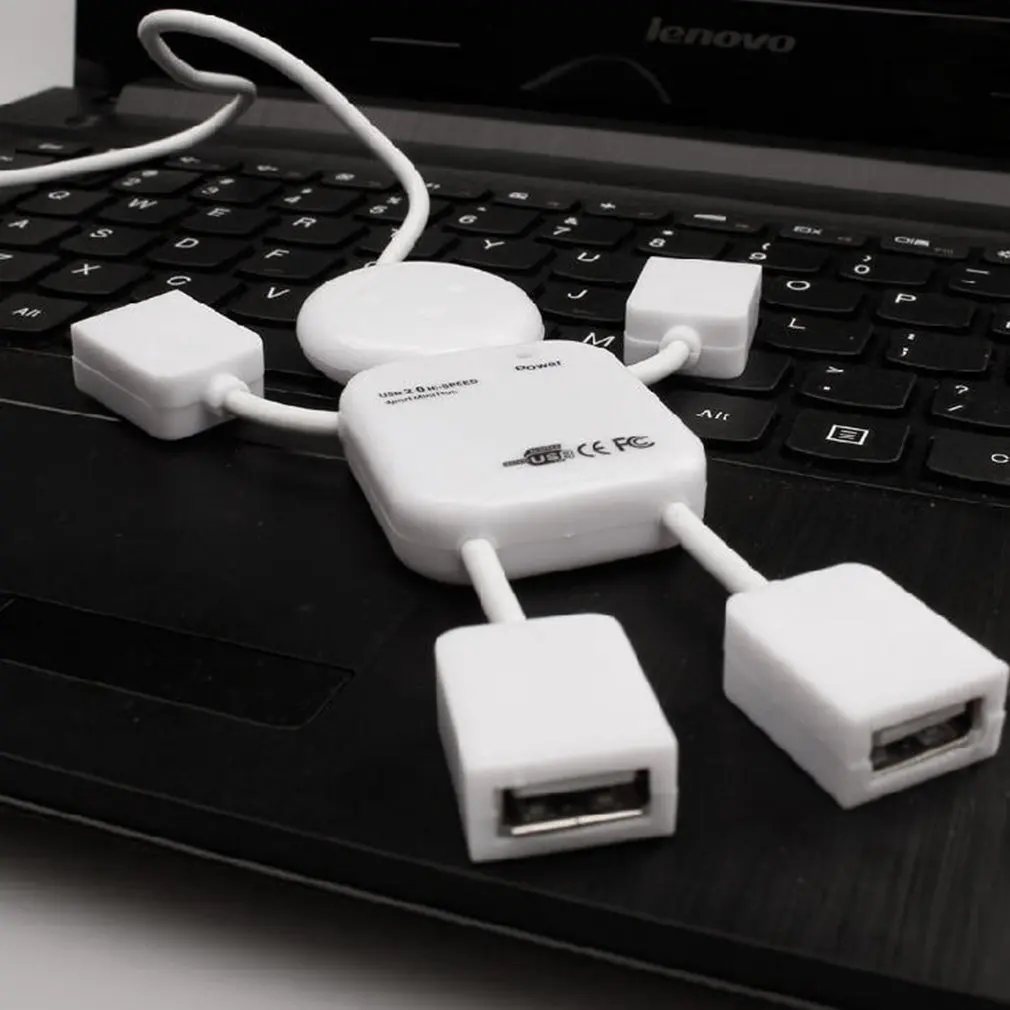Гуманоид 4 Порты и разъёмы концентратор с высоким уровнем Скорость USB 2 0 сплиттера
