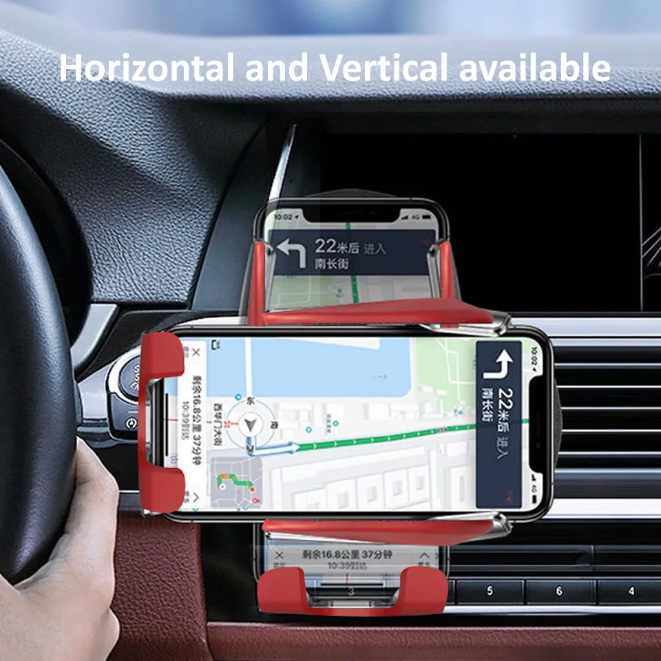 hkxa wireless charger car phone holder qi induction smart sensor fast charging stand mount for samsung s10 note 10 iphone 11 10w free global shipping