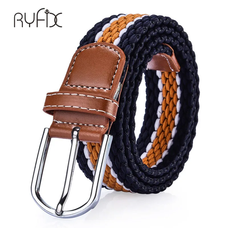 2021 эластичный ремень вязаный холщовый декоративный женский с пряжкой язычком