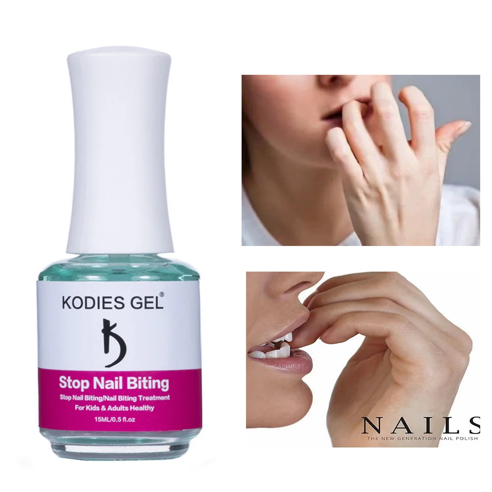 

1 PCS Stop Biting Nails for Kids Adult 15ML KODIES GEL No Bite Nail Polish Thumb Sucking Stop Bitter Liquid Cuticle Treatment