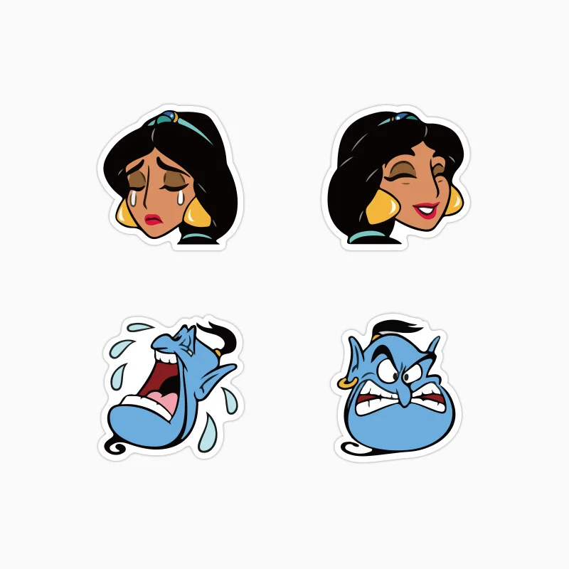 40 шт. жасминовые наклейки принцесса Аладдин и волшебная лампа Дисней мультфильм