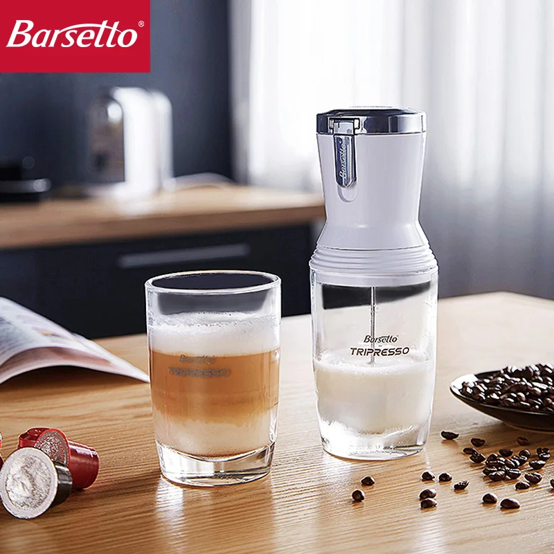 Портативный ручной вспениватель молока Barsetto горячего и холодного необычная