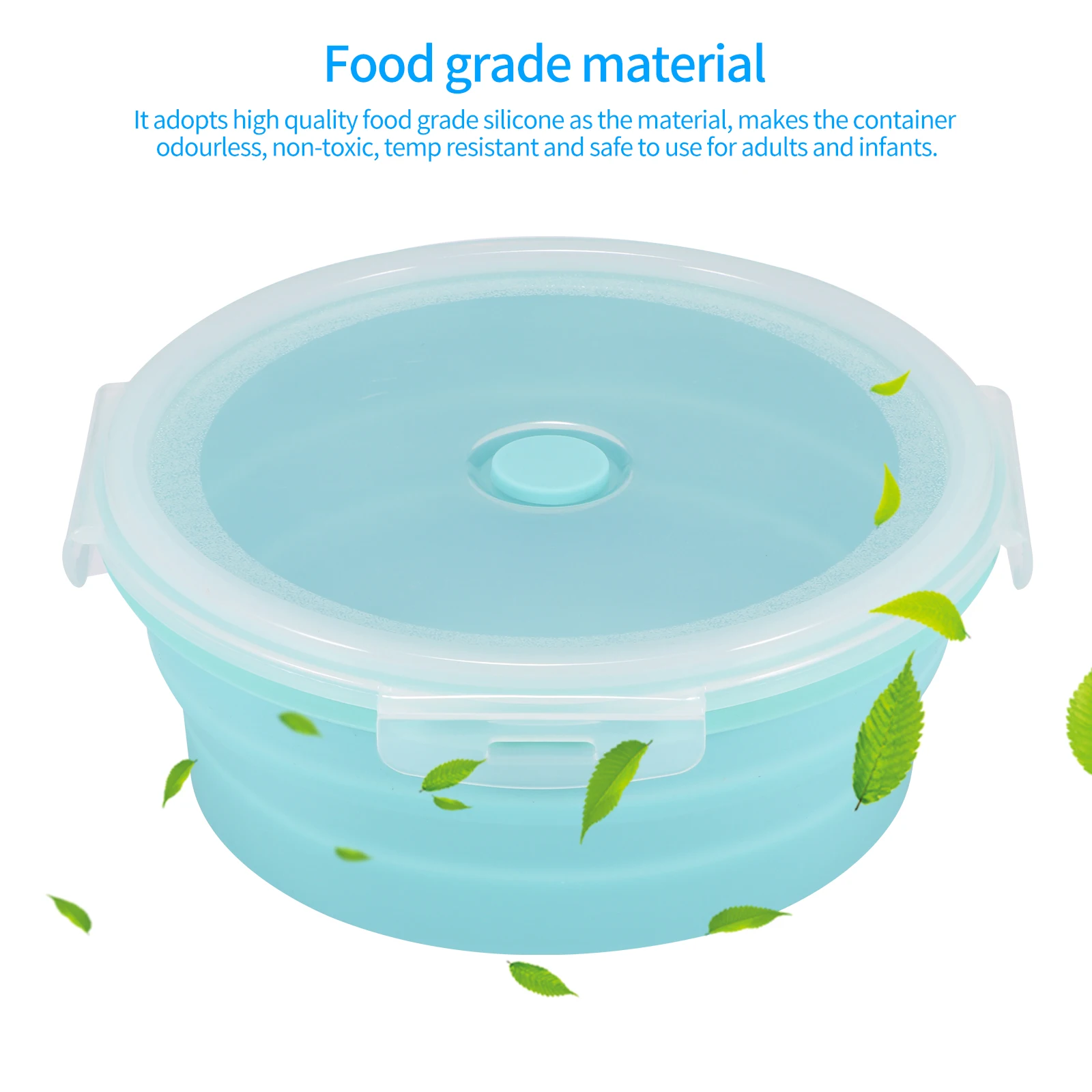 

1set Bowl Sets Silicone Folding Lunch Box Folding Bowl Portable Silicone Folding Bowl Foldable Food Storage Bento Container Kit