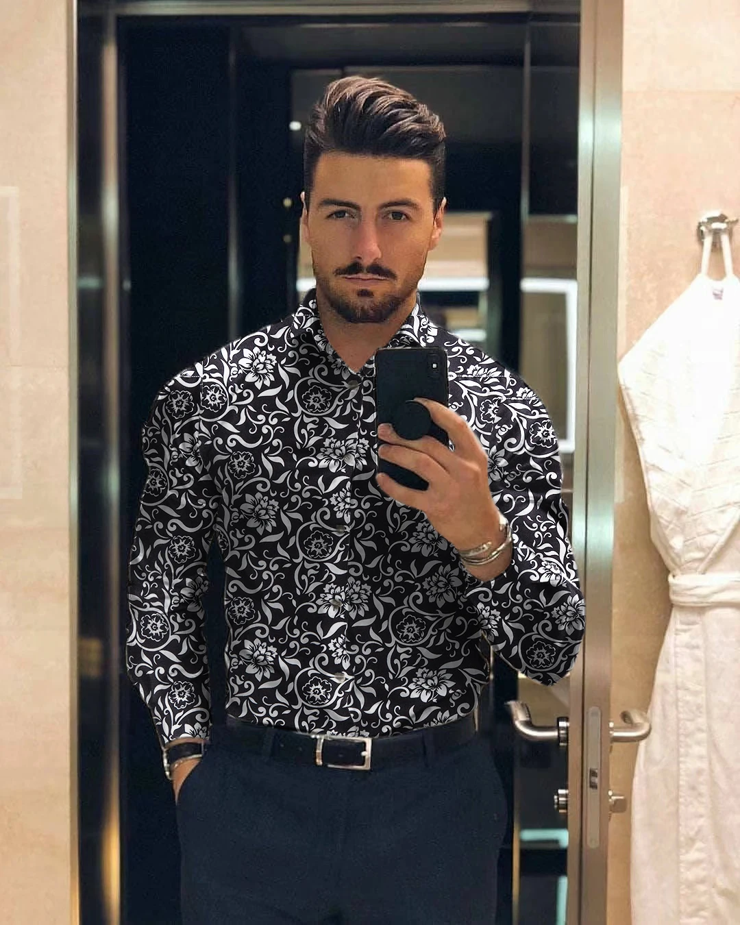 Men's shirt for men clothing social male Blouse Hawaiian long sleeve cardigan blouses and button up Luxury man wholesale 2021