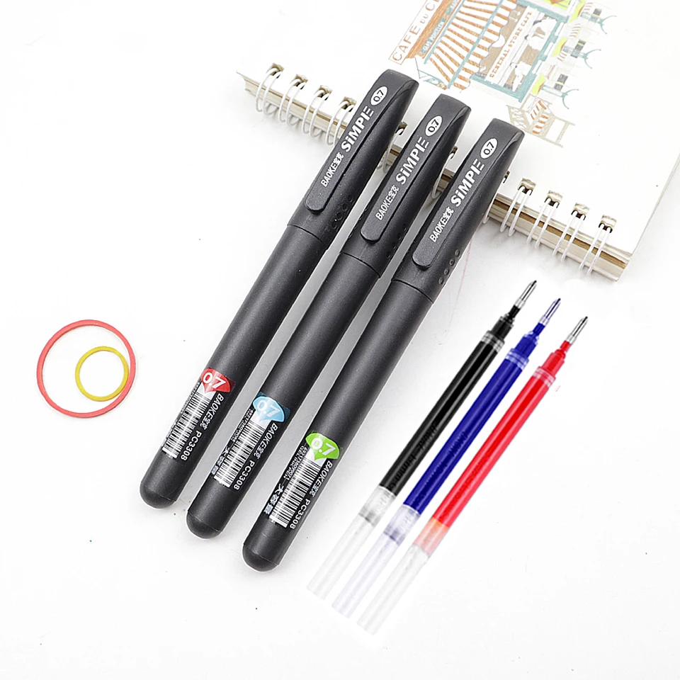 

Business Gel Pen 0.5mm/0.7mm Black/Blue/Red Ink pen Refill Gel Ink Pens Office School Writing Supplies Neutral pen