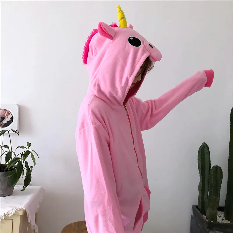 

Женские спортивные костюмы, толстовки, свитшоты, зимние милые толстые свободные женские студенческие кардиганы на молнии с мультяшным един...