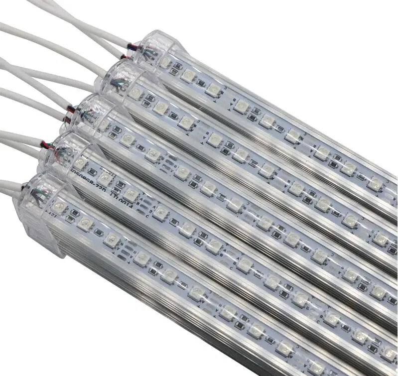 5050 SMD светодиодный Жесткий полосы 36 светодиодный S RGB 12V DC 50 см/шт. с 4-контактным белым разъемом светодиодный бар свет под освещением шкафа