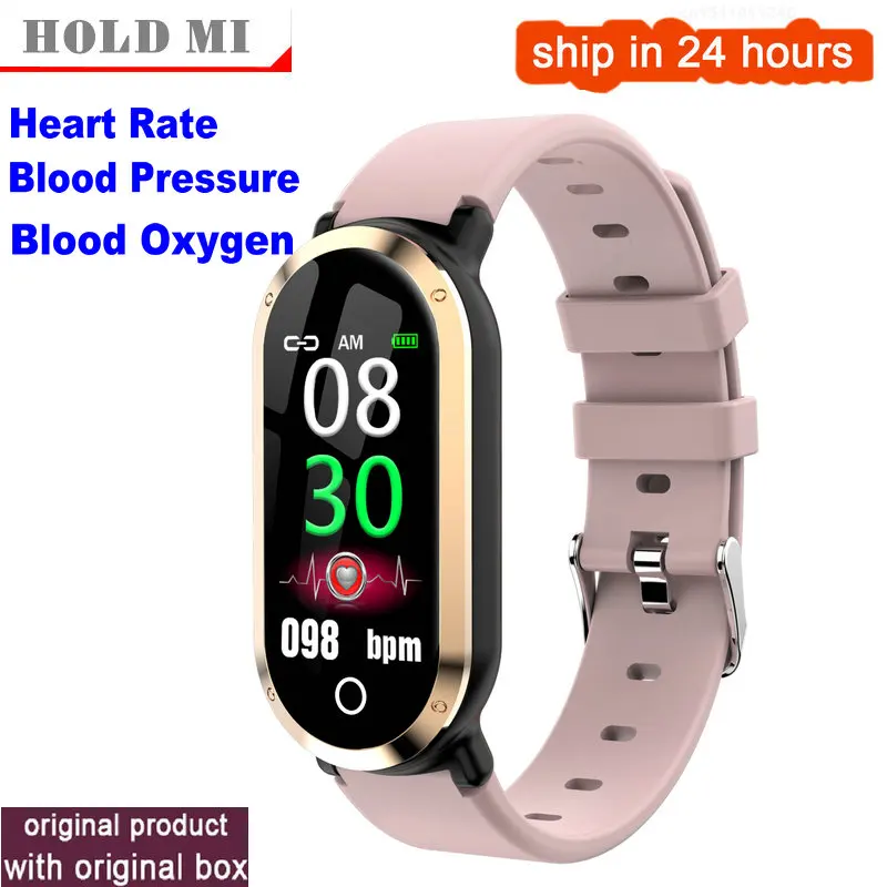 Смарт часы для женщин монитор сердечного ритма артериального давления фитнес
