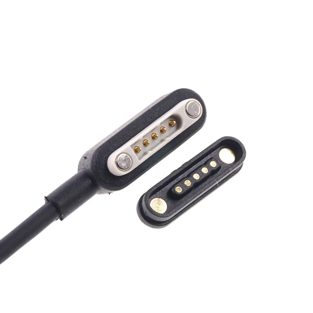 2 шт. кабель USB A штекер разъем на магнитный Pogo Pin 5 полюсов 1 метр передача данных и