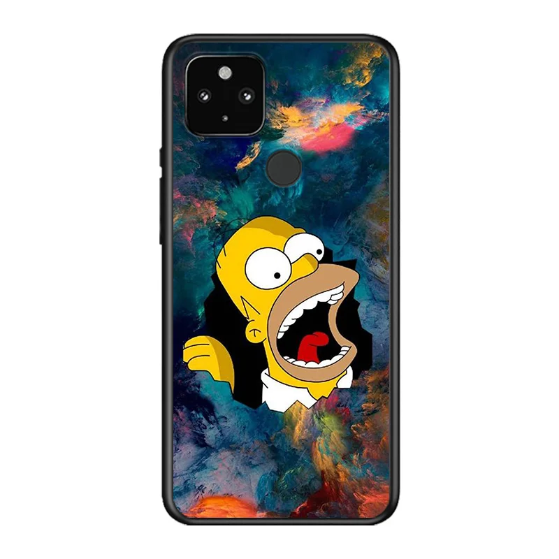 

Cartoon Gkaews Cute Soft TPU Silicone Black Cover For Google Pixel 5 4A 5G 4 XL Phone Case