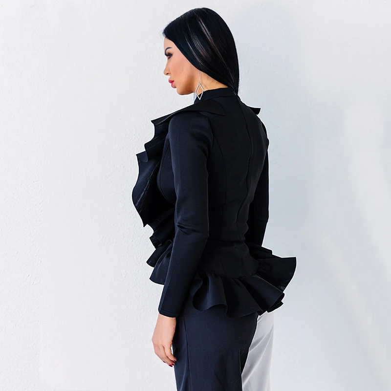 

wholesale cheap halter deep v neck peplum 2019 new knitted sexy women's top quality autumn white top