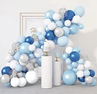 109pcs blue silver balloon garland arch confetti latex baloon wedding birthday party decor babyshower globals ballon accessories