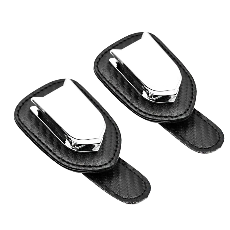 

2 Packs Car Glasses Holder Universal Car Visor Sunglasses Holder Clip for Car Interior Accessories Carbon Fiber Black
