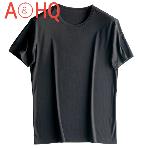 

Summer T Shirt for Men Cotton Silk Tops High Quality Man's T-shirt Fashion Basic White T-shirts 2021 Tshirt Homme KJ7076