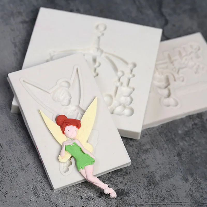 Винтажная силиконовая маленькая фея в форме для кексов помадки формы торта