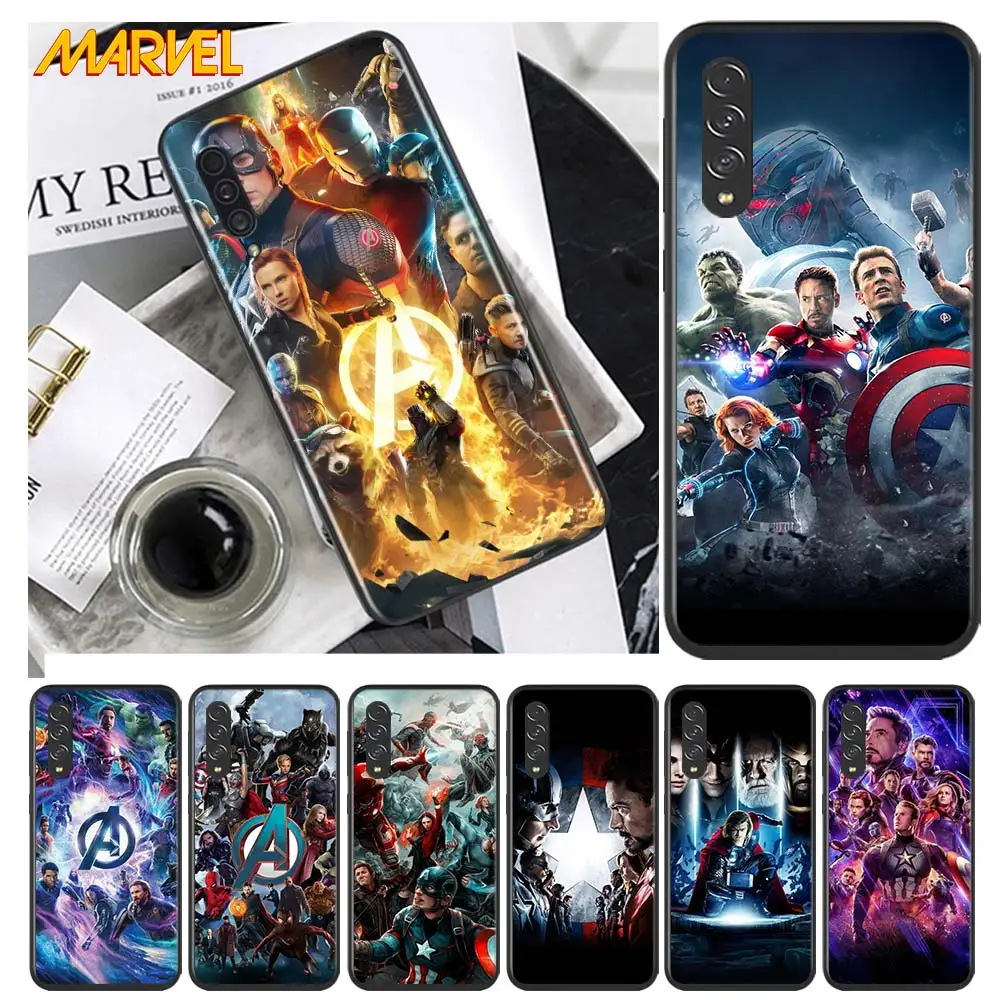 

Marvel Avengers hero for Samsung Galaxy A90 A80 A70 A60 A50 M60 M40 A20E A2Core A10S A10E Silicon Soft Black Phone Case