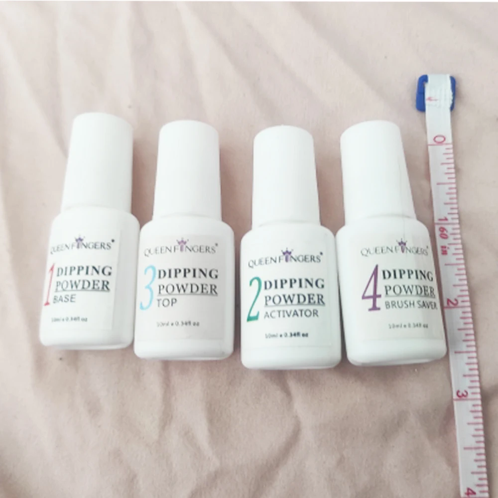 1 набор для маникюра пудра ногтей Жидкая Основа/верхняя часть/активатор/Кисть
