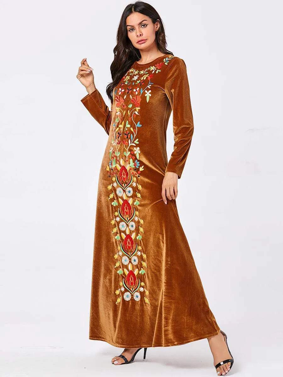 Марокканский кафтан модное платье большого размера для осени и зимы абайя