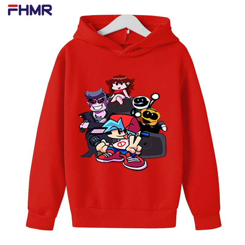 

детская одежда Толстовка с капюшоном Funkin для мальчиков и девочек, детский пуловер с забавными рисунками по мотивам игры синего певицы, детс...